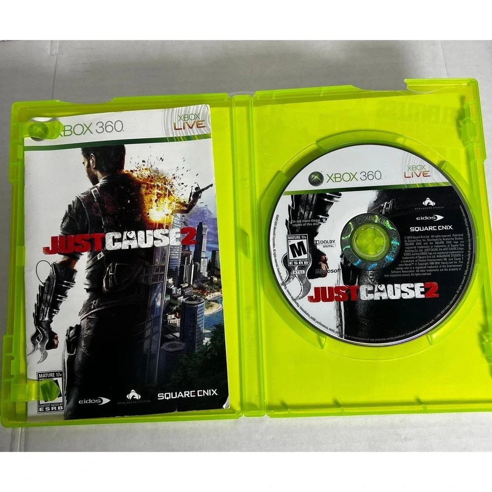 Just Cause 2 Xbox 360 Game Square Enix‎ Eidos Action Adventure Complete CIB